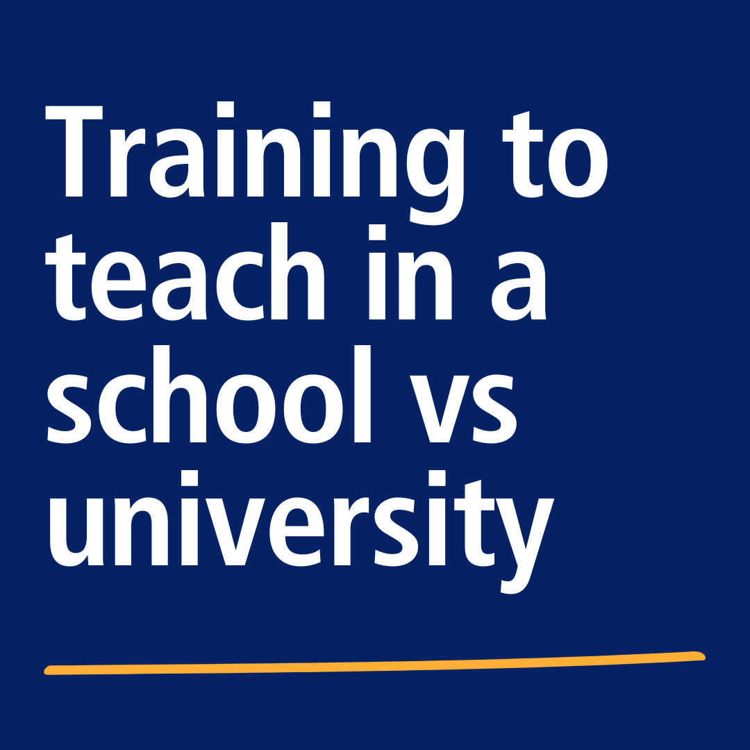 Teacher training in a school vs university
